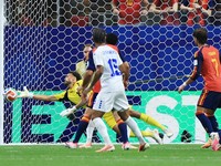 Soccer Football - FIFA World Cup 2026 - Group H - Spain v Cape Verde - Atlanta Stadium, Atlanta, Georgia, U.S. - June 15, 2026 Cape Verde's Vozinha makes a save REUTERS/Siphiwe Sibeko