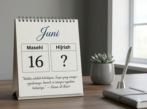 Kalender Hijriah Hari Ini 16 Juni 2026: Tanggal, Bulan, dan Tahunnya