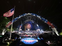 Fireworks explode during UFC Freedom 250, on the South Lawn of the White House, in Washington, D.C., U.S., June 15, 2026,      Jacquelyn Martin/Pool via REUTERS     TPX IMAGES OF THE DAY
