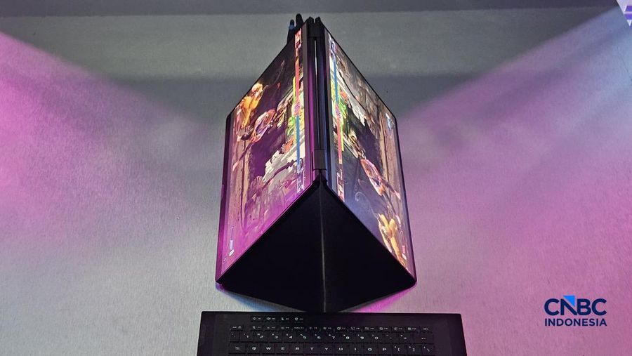 Asus Republic of Gamers (ROG) resmi meluncurkan laptop gaming premium terbaru, ROG Zephyrus Duo GX651, ke pasar Indonesia, Rabu (17/6/2026). (CNBC Indonesia/
Intan Rakhmayanti Dewi)