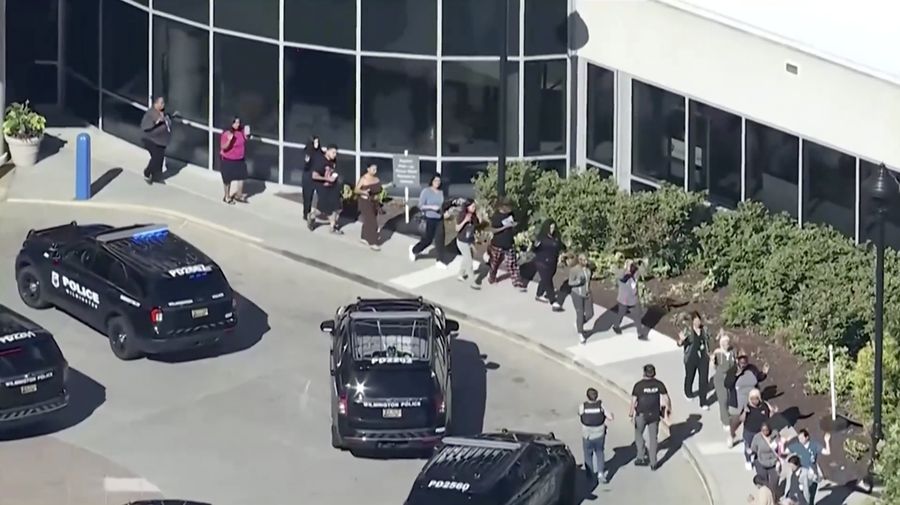 Kepolisian Wilmington, Delaware, Amerika Serikat, mengonfirmasi bahwa dua orang menjadi korban penembakan dalam insiden yang terjadi di Rumah Sakit Wilmington pada Senin (16/6/2026). (Tangkapan Layar Video Reuters/ABC AFFILIATE WPVI)