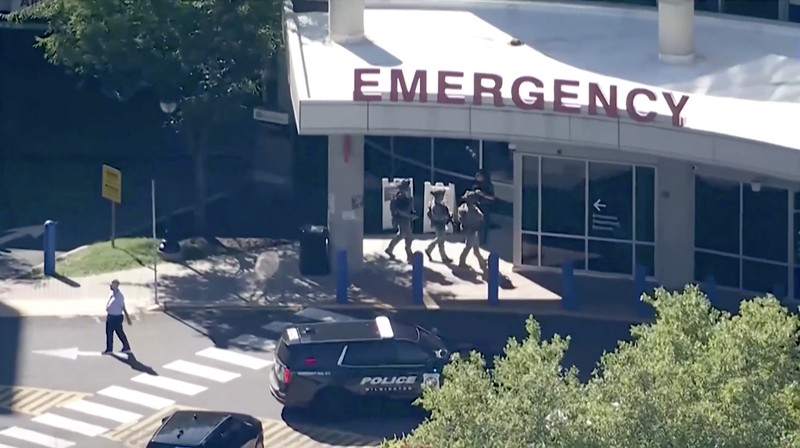 Kepolisian Wilmington, Delaware, Amerika Serikat, mengonfirmasi bahwa dua orang menjadi korban penembakan dalam insiden yang terjadi di Rumah Sakit Wilmington pada Senin (16/6/2026). (Tangkapan Layar Video Reuters/ABC AFFILIATE WPVI)