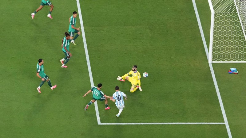 Lionel Messi mencetak gol yang kemudian dianulir dalam pertandingan Grup J Piala Dunia FIFA 2026 antara Argentina dan Aljazair di Kansas City Stadium, Kansas City, Missouri, Amerika Serikat, Selasa (16/6/2026).