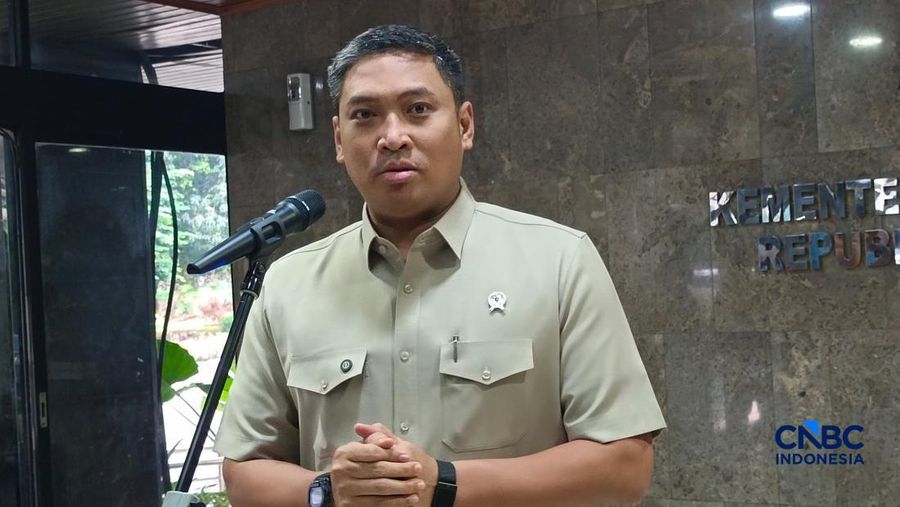 Wakil Menteri Pertanian (Wamentan) Sudaryono saat konferensi pers di kantornya, Jakarta, Rabu (17/6/2026). (CNBC Indonesia/Martyasari Rizky)