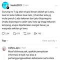 Foto: Unggahan terkait kabar erupsi Gunung Lawu di media sosial. (Istimewa)
