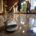 Proses eksekusi Hotel Sultan di kawasan Gelora Bung Karno, Jakarta, berakhir ricuh. (CNBC Indonesia/Faisal Rahman)