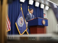 New U.S. Federal Reserve Chairman Kevin Warsh holds a press conference following a two-day meeting of the Federal Open Market Committee (FOMC), at the U.S. Federal Reserve in Washington, D.C., U.S. June 17, 2026. REUTERS/Eric Lee