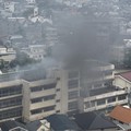 Smoke rises from a primary school after a fire broke out in Kita city, Tokyo, Japan, June 19, 2026, in this screengrab obtained from a social media video. @takanyo VIA X/via REUTERS  THIS IMAGE HAS BEEN SUPPLIED BY A THIRD PARTY. MANDATORY CREDIT. NO