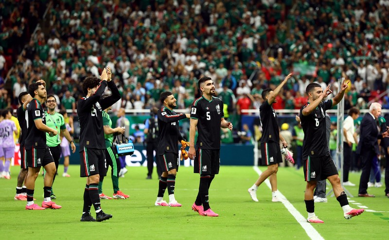 Meksiko lolos ke 32 besar Piala Dunia 2026 usai menaklukkan Korea Selatan 1-0 di Stadion Akron, Kamis (18/6) atau Jumat (19/6/2026) WIB. (REUTERS/Paul Childs)