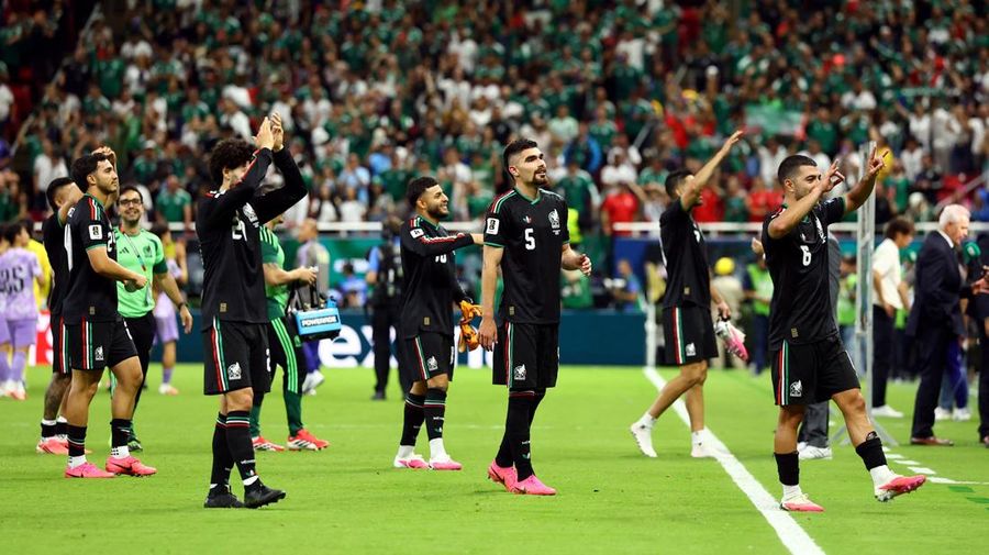 Meksiko lolos ke 32 besar Piala Dunia 2026 usai menaklukkan Korea Selatan 1-0 di Stadion Akron, Kamis (18/6) atau Jumat (19/6/2026) WIB. (REUTERS/Paul Childs)