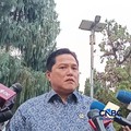 Menteri Pemuda dan Olahraga Erick Thohir usai melaporkan sejumlah program olahraga kepada presiden, di Kediamannya di Hambalang, Jawa Barat, Jumat (19/6/2026).  (CNBC Indonesia/Emir Yanwardhana)