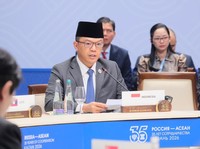 Menteri Luar Negeri RI Sugiono dalam ASEAN-Russia Commemorative Summit di Kazan, Rusia, Kamis (18/6/2026). (dok. Kementerian Luar Negeri RI)
