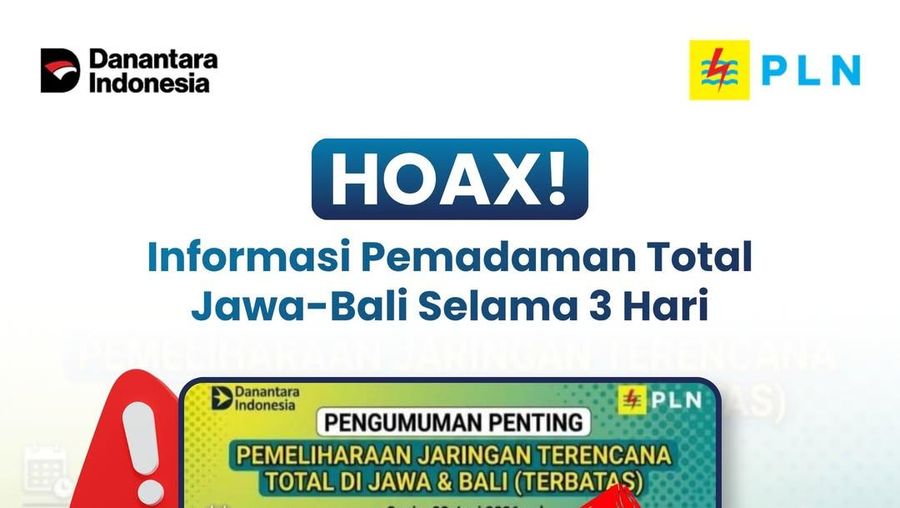 Informasi pemadaman listrik total Jawa-Bali. (PLN)