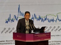 Menteri Keuangan Purbaya Yudhi Sadewa memberikan kuliah umum di Nankai University, Tianjin, China, Sabtu (20/6/2026). (Dok. Kemenkeu)