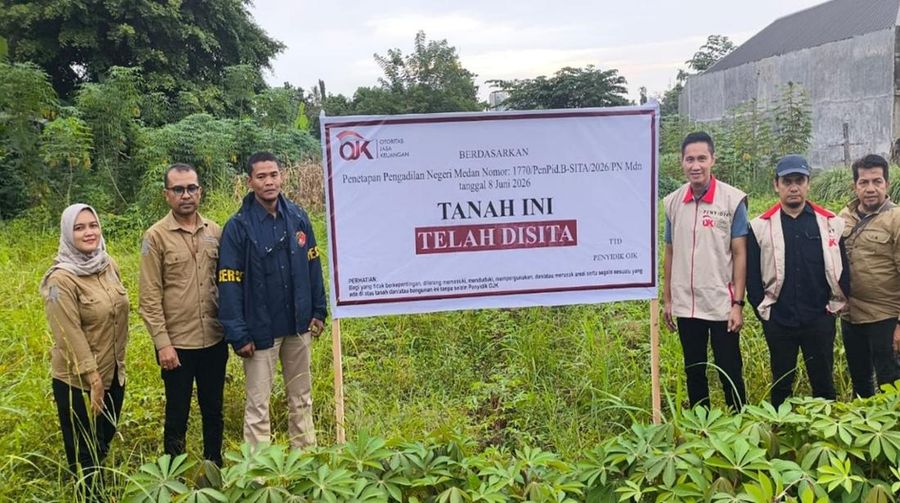 Penyidik Otoritas Jasa Keuangan (OJK)  menyita dan mengamankan 41 aset yang diduga terkait dengan tindak pidana perbankan syariah pada PT Bank Pembiayaan Rakyat Syariah (BPRS) GP di Kota Medan, Sumatera Utara, 17–18 Juni 2026. (Istimewa)