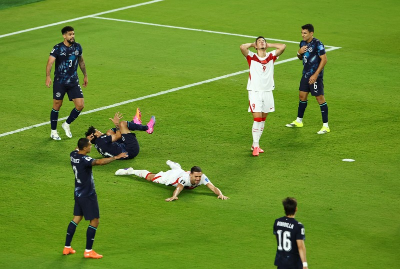 Turki kalah dari Paraguay 0-1 pada matchday kedua Grup D Piala Dunia 2026, Sabtu (20/6/2026) siang WIB. (REUTERS/Eloisa Lopez)