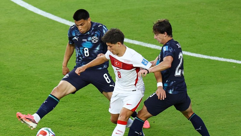 Turki kalah dari Paraguay 0-1 pada matchday kedua Grup D Piala Dunia 2026, Sabtu (20/6/2026) siang WIB. (REUTERS/Eloisa Lopez)