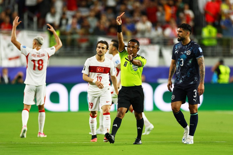 Turki kalah dari Paraguay 0-1 pada matchday kedua Grup D Piala Dunia 2026, Sabtu (20/6/2026) siang WIB. (REUTERS/Eloisa Lopez)