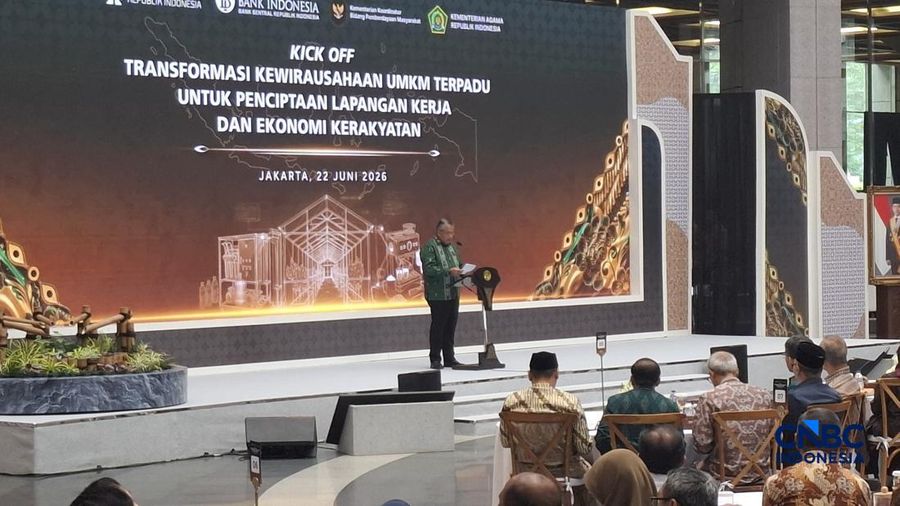 BI Luncurkan Program Transformasi UMKM Terpadu, Senin (22/6/2026). (CNBC Indonesia/Chandra Dwi Pranata)