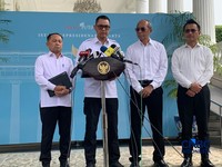 Direksi PT PLN (Persero) merapat ke Istana, Senin (22/6/2026). (CNBC Indonesia/Emir Yanwardhana)