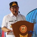 Gubernur DKI Jakarta Pramono Anung saat acara peresmian Stasiun Jakarta International Stadium (JIS) di Jakarta, Senin (22/6/2026). (CNBC Indonesia/Faisal Rahman)