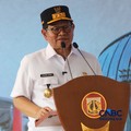 Gubernur DKI Jakarta Pramono Anung saat acara peresmian Stasiun Jakarta International Stadium (JIS) di Jakarta, Senin (22/6/2026). (CNBC Indonesia/Faisal Rahman)