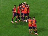 Spanyol berhasil mengalahkan Arab Saudi dengan skor telak 4-0 dalam laga kedua grup H Piala Dunia 2026 di Atlanta, Minggu (21/6/2026) waktu setempat. (REUTERS/Siphiwe Sibeko)