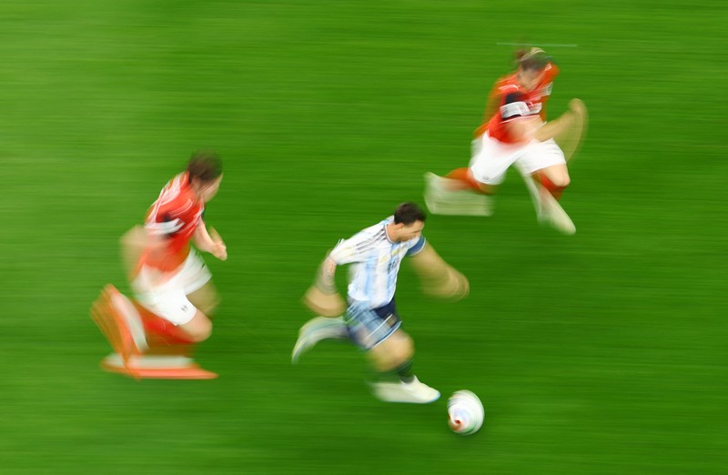 Argentina memuncaki klasemen sementara Grup J Piala Dunia 2026 usai mengalahkan Austria di Stadion AT&amp;T, Senin (22/6) atau Selasa (23/6/2026) WIB. (REUTERS/Issei Kato)