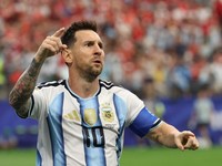 Argentina memuncaki klasemen sementara Grup J Piala Dunia 2026 usai mengalahkan Austria di Stadion AT&T, Senin (22/6) atau Selasa (23/6/2026) WIB. (IMAGN IMAGES via Reuters/MARIA LYSAKER)