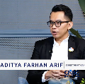Direktur Utama Indonesia Battery Corporation, Aditya Farhan Arif dalam program CNBC Indonesia Clossing Bell di Jakarta. (CNBC Indonesia TV)