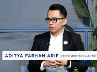 Direktur Utama Indonesia Battery Corporation, Aditya Farhan Arif dalam program CNBC Indonesia Clossing Bell di Jakarta. (CNBC Indonesia TV)