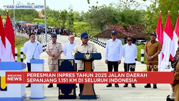 Jakarta, CNBC Indonesia- Presiden Prabowo meresmikan Inpres Tahun 2025 Jalan daerah sepanjang 1.151 Kilometer di Seluruh Indonesia

Selengkapnya simak dalam Profit, CNBC Indonesia (Selasa, 23/06/2026)