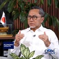 Menteri Koordinator Bidang Pangan Zulkifli Hasan dalam acara Economic Upadete, Selasa (23/6/2026). (CNBC Indonesia TV)