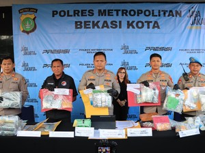 Polres Bekasi Kota Ungkap 102 Kasus Narkotika 2 Bulan, Tersangka 121 Orang