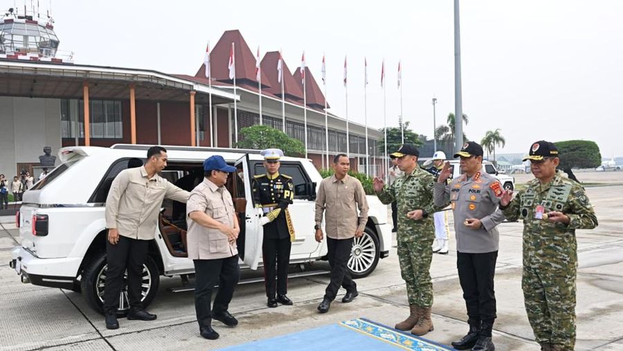 Presiden Prabowo Subianto di Pangkalan Udara Halim Perdanakusuma, Jakarta Timur, Selasa (23/6/2026). (BPMI)