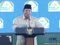 Foto: Presiden Prabowo Subianto saat menghadiri penutupan Musyawarah Nasional Alim Ulama dan Konferensi Besar NU 2026, Bangkalan, Pulau Madura, Provinsi Jawa Timur, Selasa(23/6/2026). (Tangkapan Layar YouTube Sekretariat Presiden)
