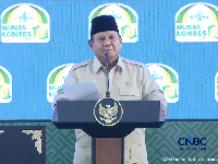 Presiden Prabowo Subianto saat menghadiri penutupan Musyawarah Nasional Alim Ulama dan Konferensi Besar NU 2026, Bangkalan, (23/6/2026). (Tangkapan Layar Youtube/Sekretariat Presiden)