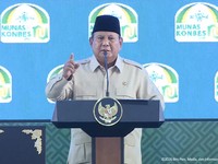 Presiden Prabowo Subianto saat menghadiri Penutupan Musyawarah Nasional Alim Ulama dan Konferensi Besar NU 2026, Bangkalan, (23/6/2026). (Tangkapan Layar Youtube/Sekretariat Presiden)