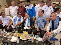 Wakil Ketua DPR RI Sufmi Dasco Ahmad saat kegiatan Rapat Kerja Nasional (Rakernas) KSPI 2026 di Jakarta, Selasa (23/6/2026). (CNBC Indonesia/Ferry Sandi)