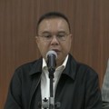 Wakil Ketua DPR, Sufmi Dasco Ahmad saat Konferensi pers terkait transportasi online di Gedung Nusantara III, kompleks parlemen, Senayan, Jakarta Pusat, Selasa (23/6/2026). (Tangkapan Layar Youtube/Sin Po TV)