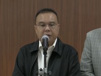Wakil Ketua DPR, Sufmi Dasco Ahmad saat Konferensi pers terkait transportasi online di Gedung Nusantara III, kompleks parlemen, Senayan, Jakarta Pusat, Selasa (23/6/2026). (Tangkapan Layar Youtube/Sin Po TV)