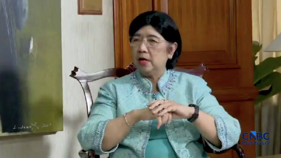 Deputi Gubernur Senior Bank Indonesia, Destry Damayanti dalam Economic Update, Selasa, (23/06/2026). (CNBC Indonesia TV)