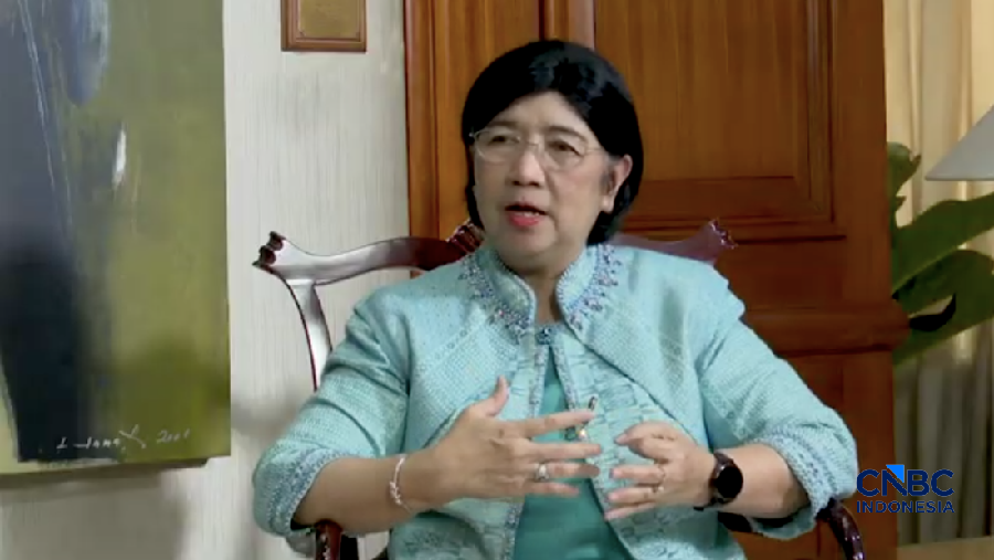 Deputi Gubernur Senior Bank Indonesia, Destry Damayanti dalam Economic Update, Selasa, (23/06/2026). (CNBC Indonesia TV)