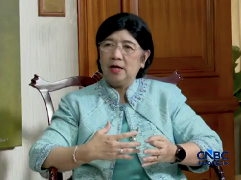 Deputi Gubernur Senior Bank Indonesia, Destry Damayanti dalam Economic Update, Selasa, (23/06/2026). (CNBC Indonesia TV)