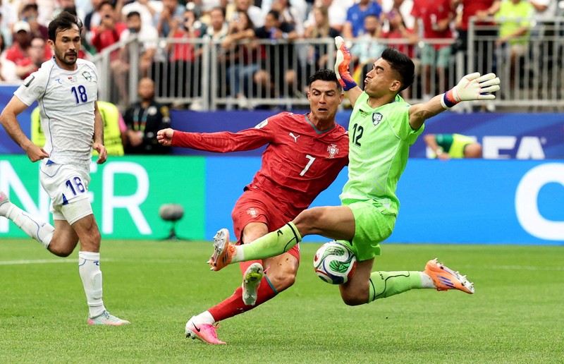 Portugal berhasil mengalahkan Uzbekistan 5-0 pada laga kedua Grup K di Stadion Houston, Texas, Amerika Serikat, Rabu (24/6/2026) dini hari. (IMAGN IMAGES via Reuters/TROY TAORMINA)