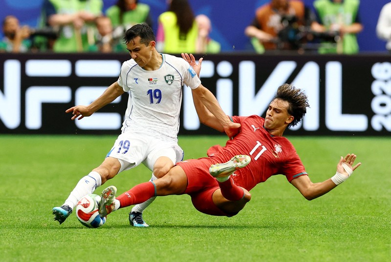 Portugal berhasil mengalahkan Uzbekistan 5-0 pada laga kedua Grup K di Stadion Houston, Texas, Amerika Serikat, Rabu (24/6/2026) dini hari. (IMAGN IMAGES via Reuters/TROY TAORMINA)