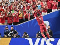 Portugal berhasil mengalahkan Uzbekistan 5-0 pada laga kedua Grup K di Stadion Houston, Texas, Amerika Serikat, Rabu (24/6/2026) dini hari. (REUTERS/Phil Noble)