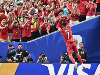 Portugal berhasil mengalahkan Uzbekistan 5-0 pada laga kedua Grup K di Stadion Houston, Texas, Amerika Serikat, Rabu (24/6/2026) dini hari. (REUTERS/Phil Noble)