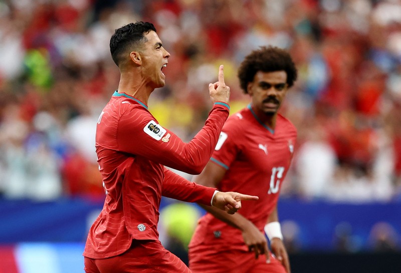 Portugal berhasil mengalahkan Uzbekistan 5-0 pada laga kedua Grup K di Stadion Houston, Texas, Amerika Serikat, Rabu (24/6/2026) dini hari. (IMAGN IMAGES via Reuters/TROY TAORMINA)