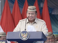 Foto: Presiden Prabowo Subianto menghadiri acara Puncak Pekan Nasional Petani dan Nelayan XVII 2026, Gorontalo, Rabu (24/6/2026). (Tangkapan layar YouTube Sekretariat Presiden)